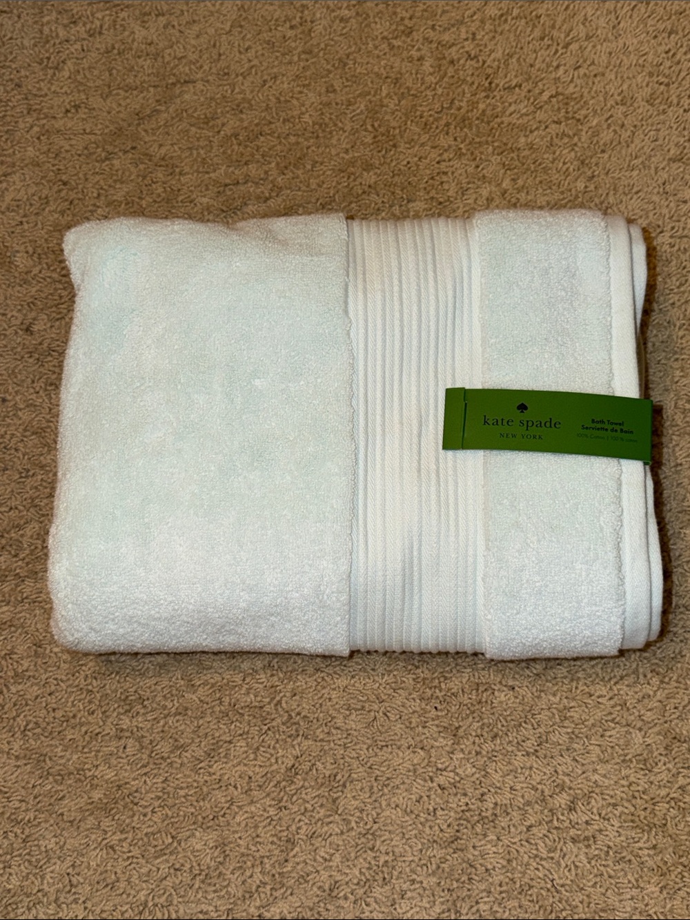 kate spade light turquoise bath towel
